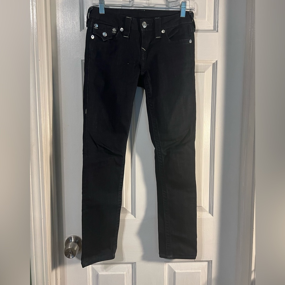 True Religion Dark Navy Blue Skinny Jeans Size 26